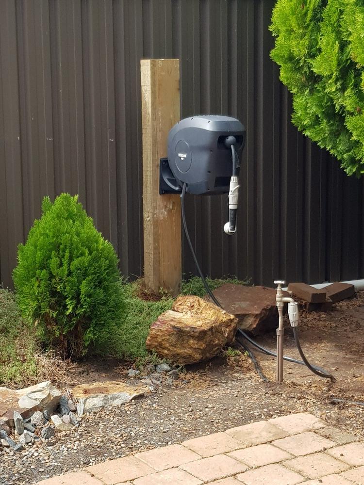 20m Retractable Hose Reel | Charcoal - Customer Photo From Brad Cottle
