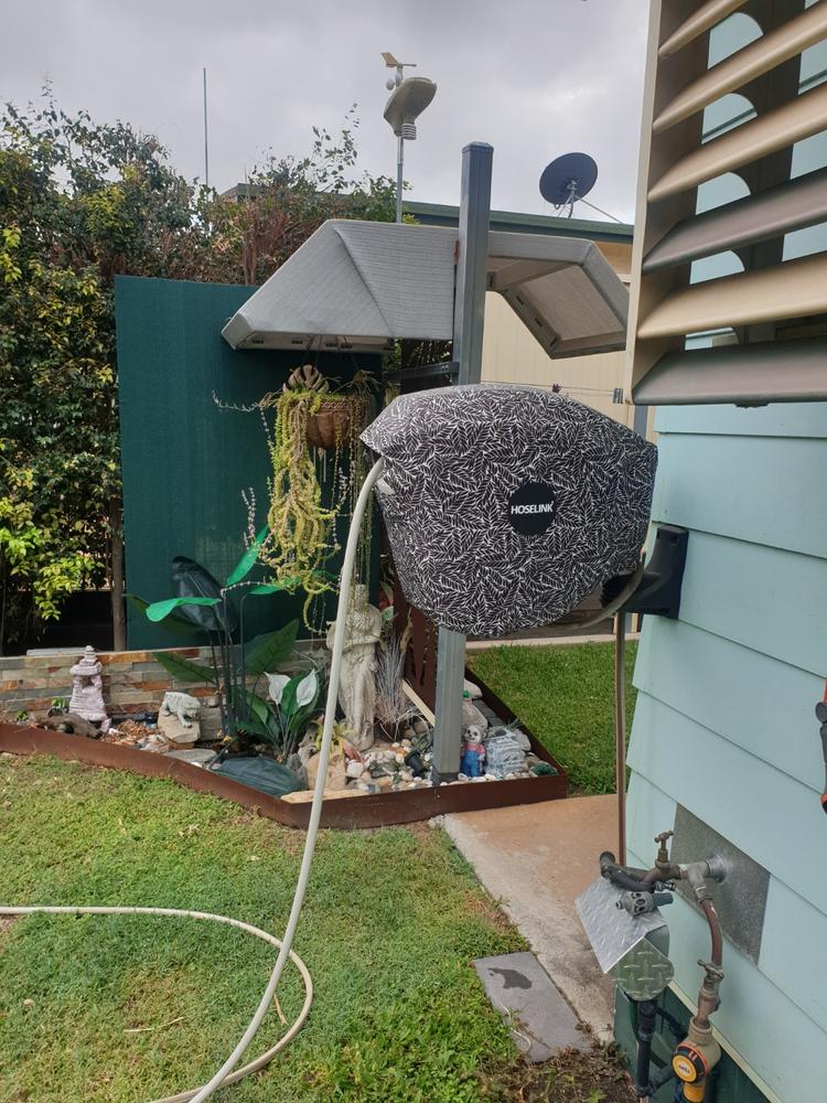 Hose Reel Cover | Charcoal Fern - Customer Photo From Rosemary Carr
