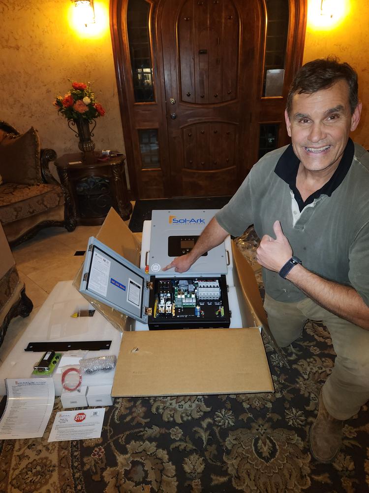 Sol-Ark 12K Hybrid Solar Inverter EMP Hardened 48VDC - Customer Photo From Jim Utah New Vision Construction LLC