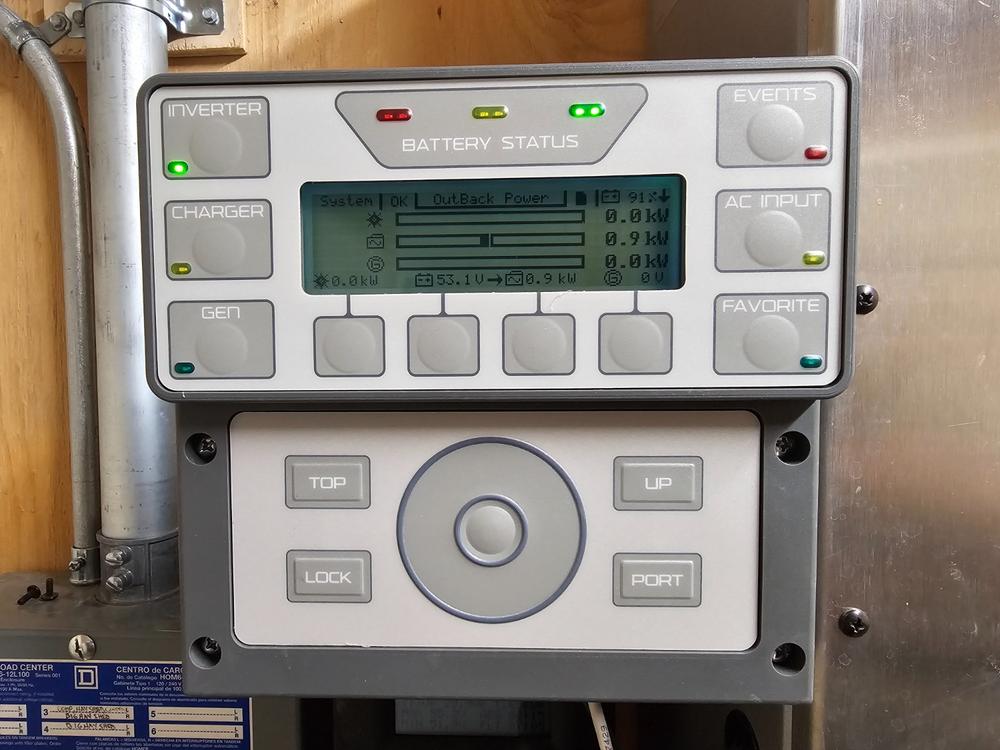 OutBack Power MATE3S System Display and Controller - Customer Photo From Michael Levine