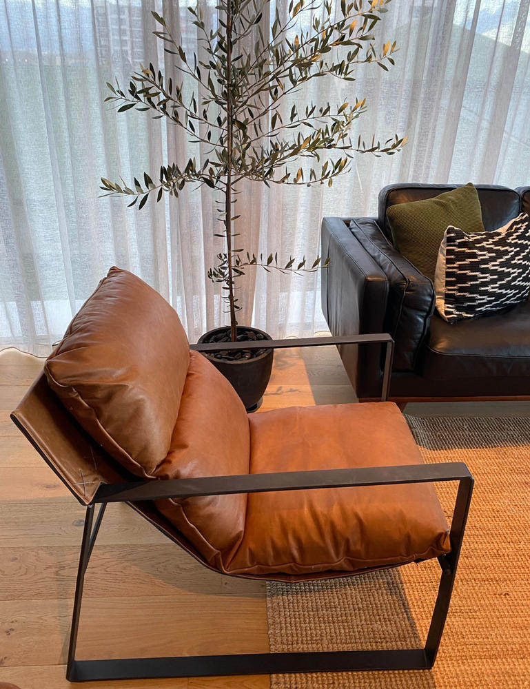 LAURENT LEATHER ARM CHAIR PACKAGE  |  COGNAC LEATHER  |   2 X LAURENT CHAIRS - Customer Photo From Lincoln Assis