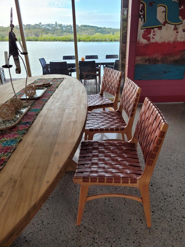 ASKIM OVAL SOLID TEAK INDOOR / OUTDOOR DINING TABLE  |  3.0M - Customer Photo From Sandy Guthrie