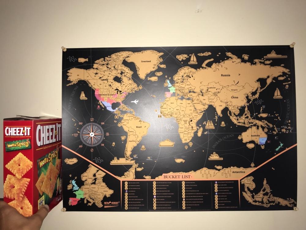 Newverest Scratch Off Map Of The World - Customer Photo From Devin P.