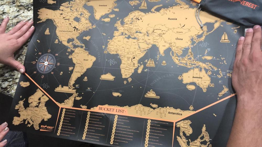 Newverest Scratch Off Map Of The World - Customer Photo From Jesus emilio Sanchez castellano