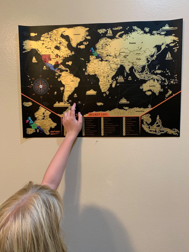 Newverest Scratch Off Map Of The World - Customer Photo From Ceara T.