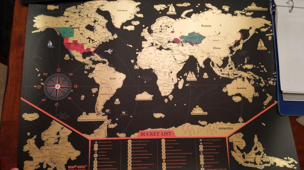 Newverest Scratch Off Map Of The World - Customer Photo From Anonymous