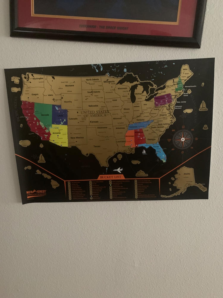 Newverest Scratch Off Map Of The World - Customer Photo From Ryan H.