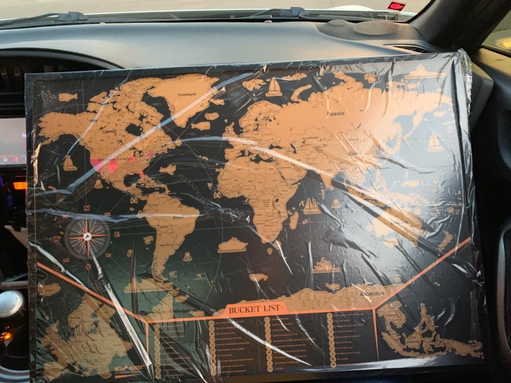 Newverest Scratch Off Map Of The World - Customer Photo From Maria T.