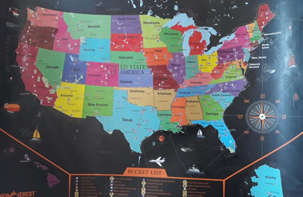 Newverest Scratch Off Map USA - Customer Photo From Anonymous