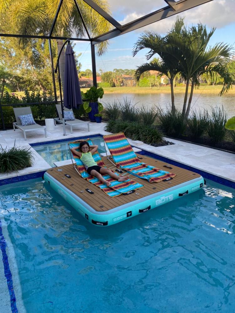Inflatable Dock 7 Classic 7′×7′ Floating Swim Platform BOTE