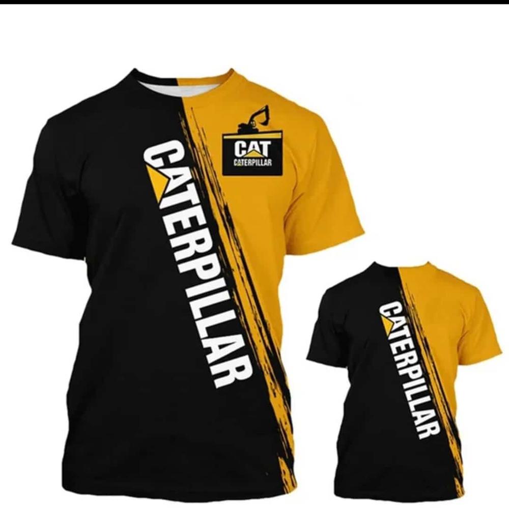 Caterpillar Men's Classic Trademark T-Shirt - Premium Cotton Jersey Tee With Logo Print - View #3