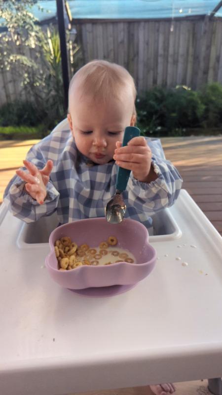 Toddler Feedie® Cutlery Set - Blue Dusk - Customer Photo From Cara Newman