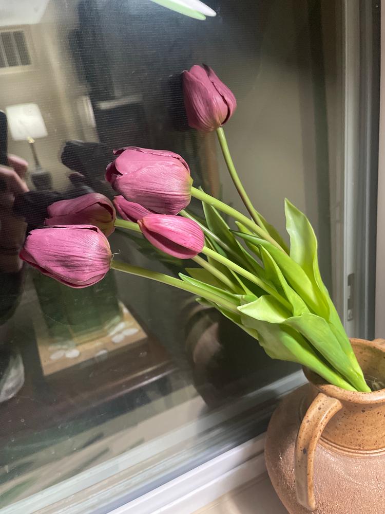 Purple Tulip Flower Bundle, Artificial Tulips & Flowers