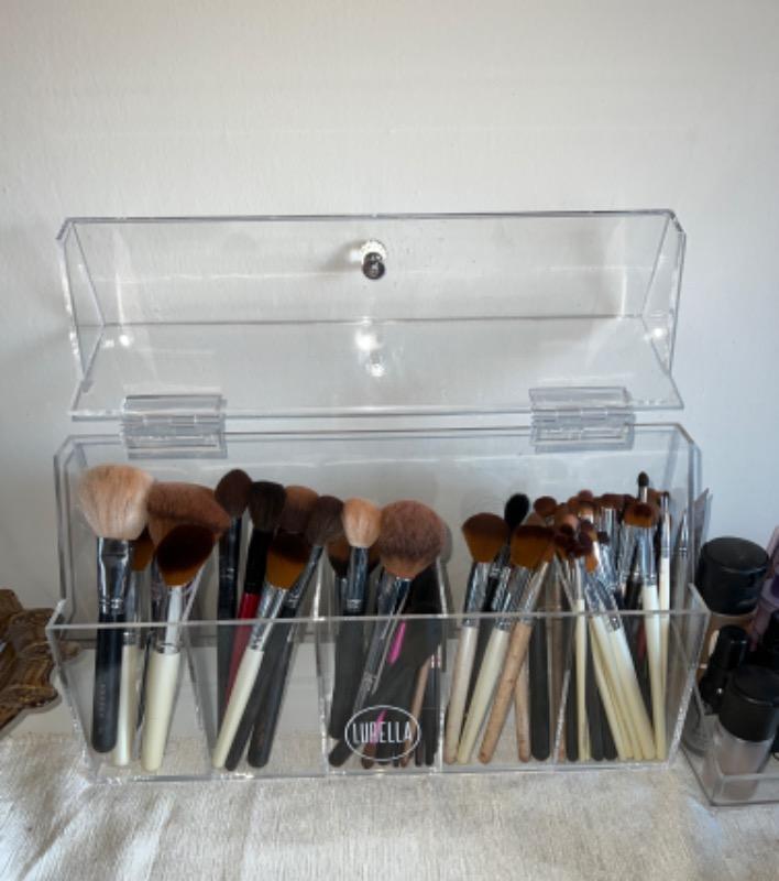 Makeup Brush Holder - Clear Crystal Brush Holder - Lurella Cosmetics