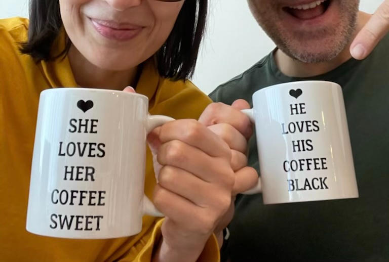 Couples Bundle - Coffee Black & Sweet - Customer Photo From Sarah Thiele
