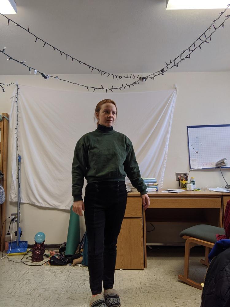 HF06GD - 14 oz Garment Dye Heavy Fleece Cropped Mock Neck Pullover - Customer Photo From Bri