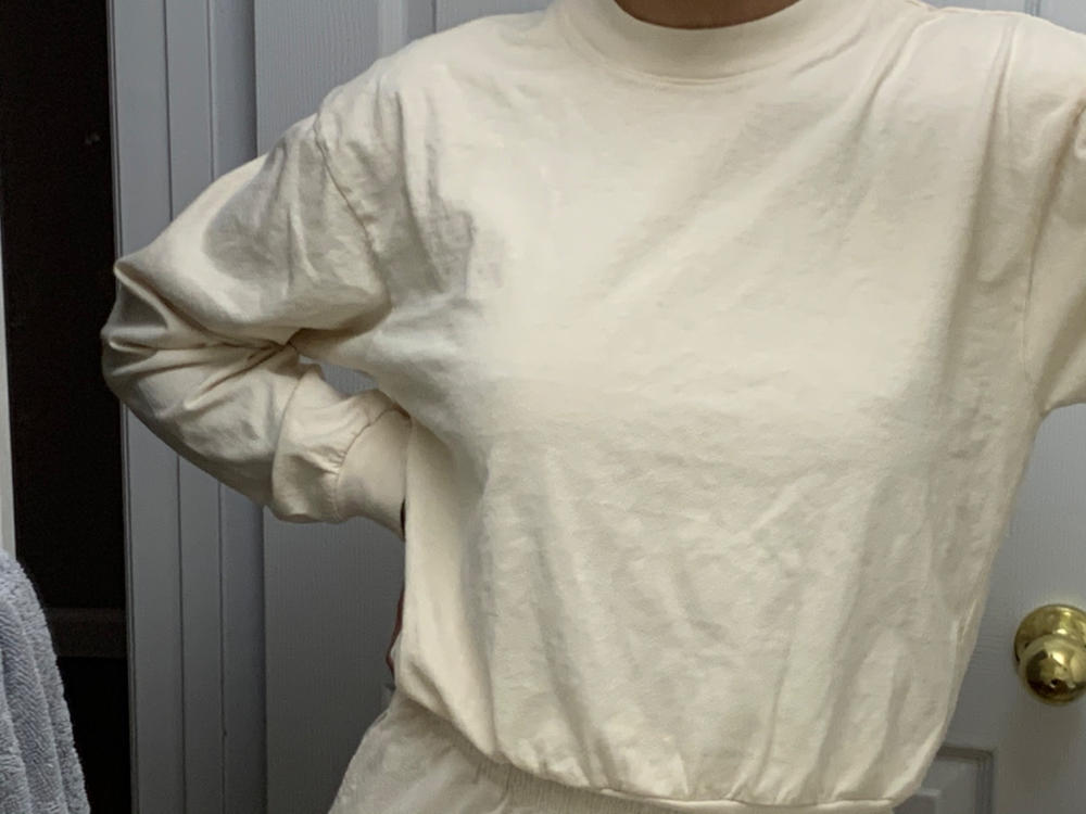 1804GD - Long Sleeve Garment Dye Cropped Mockneck - Customer Photo From Ashley Roland