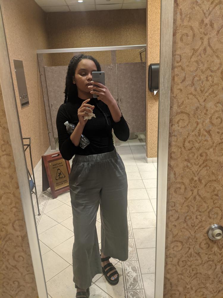 RCT308 - Cotton Twill Wide Pants - Customer Photo From Jordan