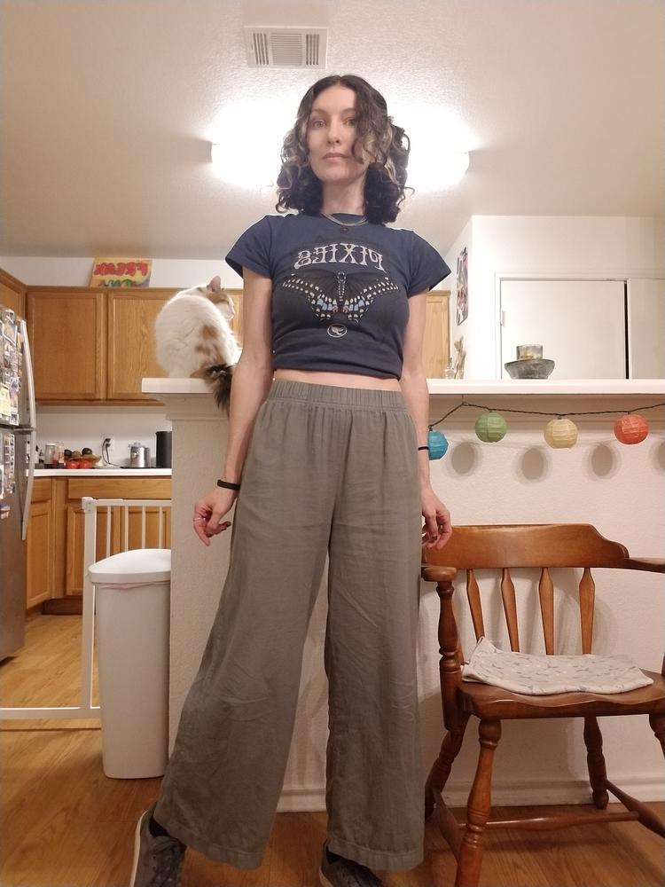 RCT308 - Cotton Twill Wide Pants - Customer Photo From Shannon