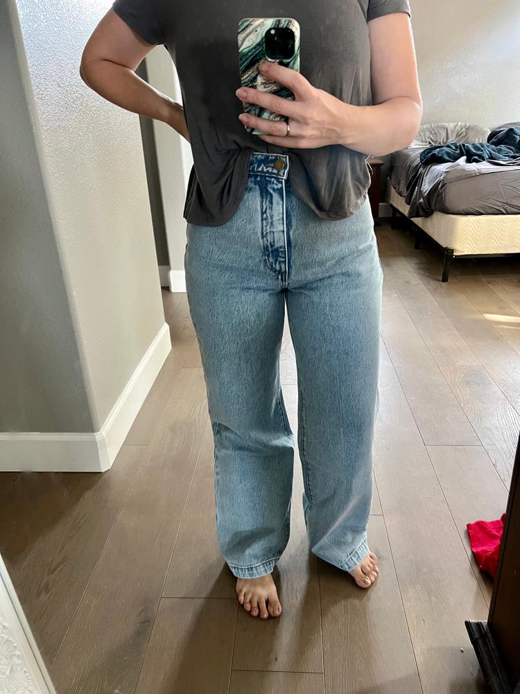 RDNW09 - High Waisted Wide Leg Denim Jean - Customer Photo From Jesslyn