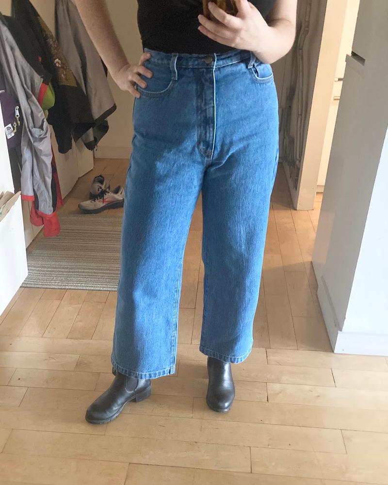 RDNW09 - High Waisted Wide Leg Denim Jean - Customer Photo From E. 