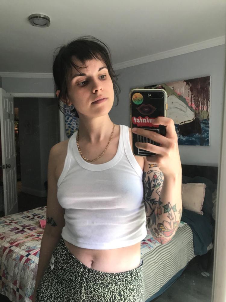 4328 - Sporty Baby Rib Crop Tank - Customer Photo From dani des roches