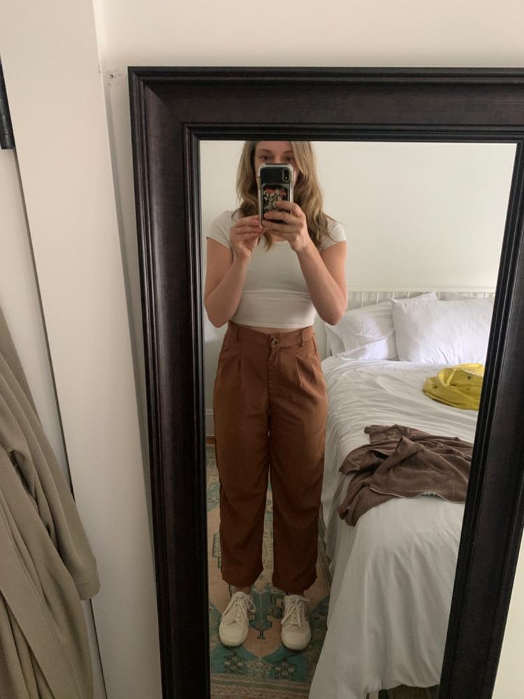 RSAPP350 - Poly Pleated Straight Leg Pant - Customer Photo From Abigail Petro