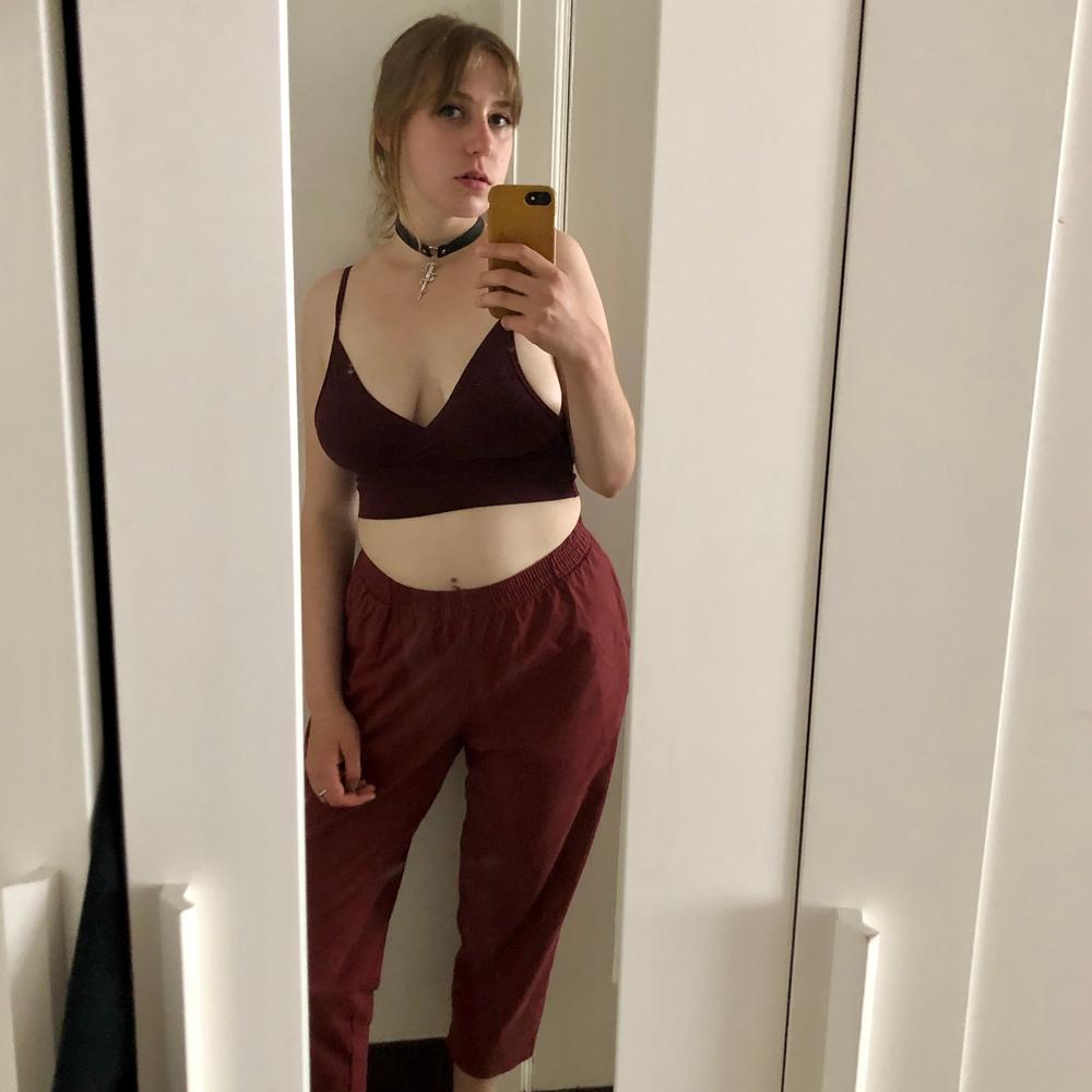 83076GD - Crossover Wrap Crop Top - Customer Photo From Nadia