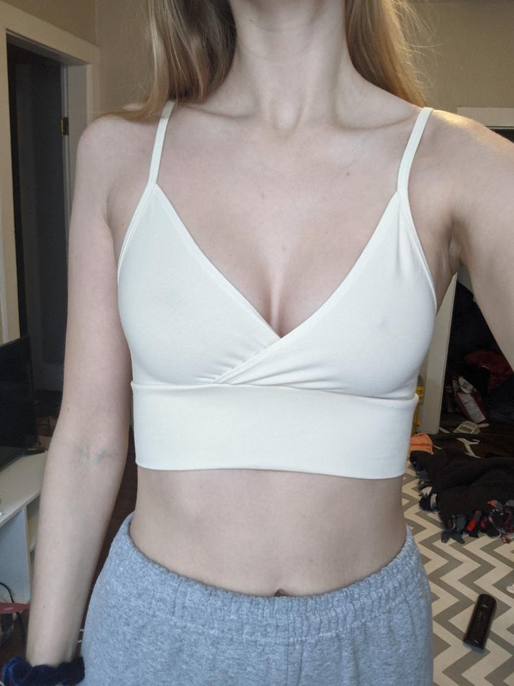 83076GD - Crossover Wrap Crop Top - Customer Photo From Tess