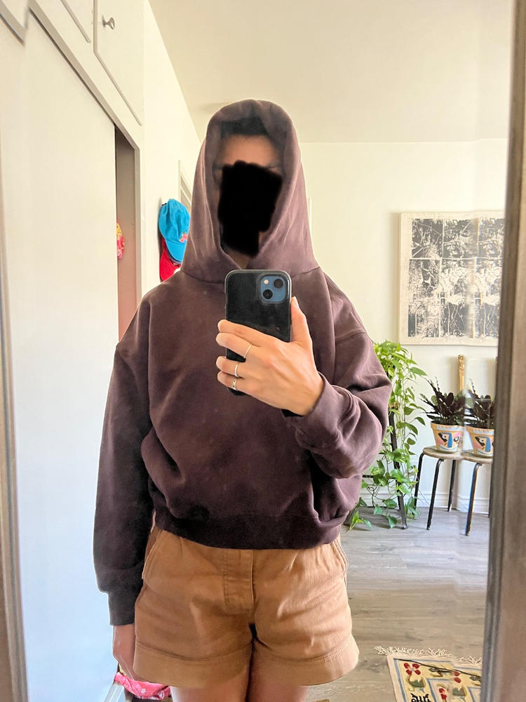 WF369GD - Puffy Heavyweight Fleece Cropped Hoodie - Customer Photo From Alyss Estay