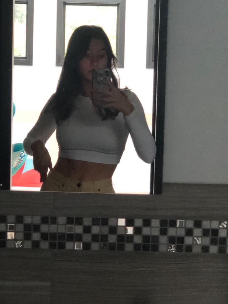 83079GD - Garment Dye Long Sleeve Crop Top - Customer Photo From Nika Yarov