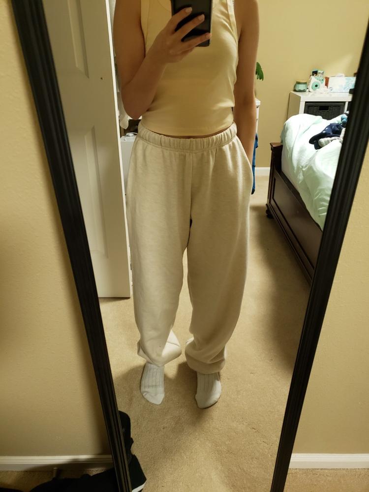 CF394 - Cotton Fleece High Waist Sweatpants - Customer Photo From Susan Nguyen