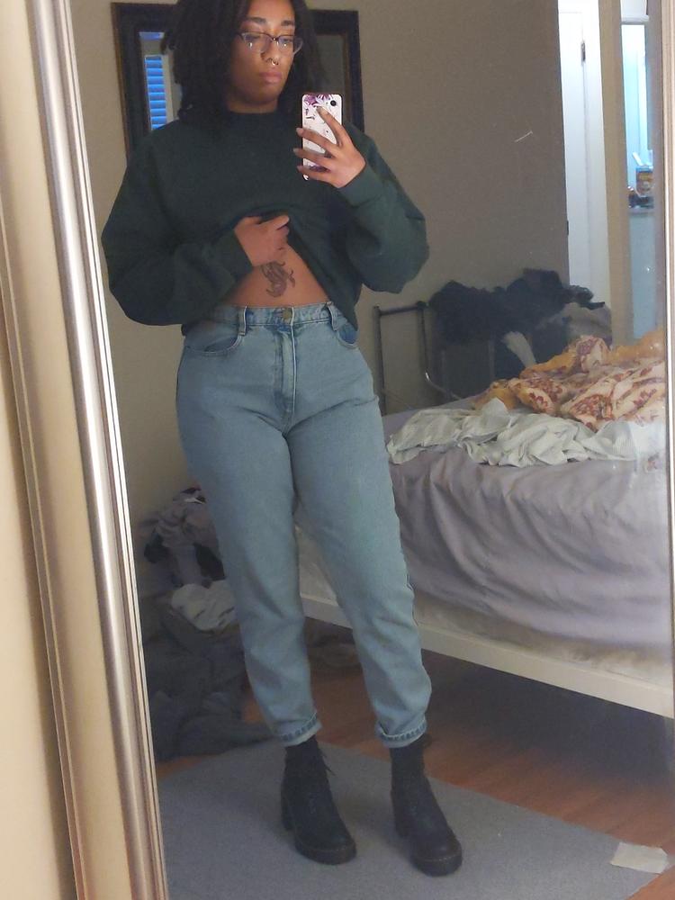 RDNW701 - High Waisted Tapered Jean - Customer Photo From Mariah