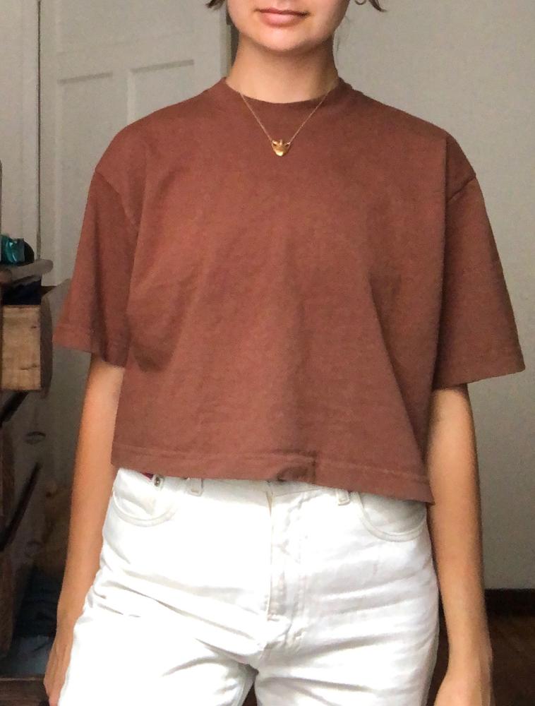 1820GD - Oversized Crop Tee - Customer Photo From Sophie