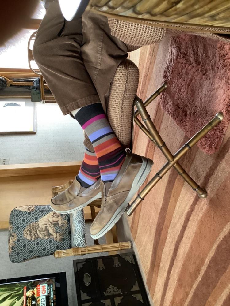 Big and Tall Merino Wool Plaid Sock in Taupe - Customer Photo From Anonymous