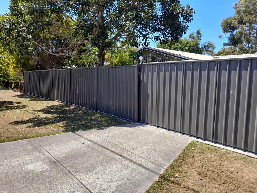 Colorbond Fencing Panel. STD Profile. 100% Australian Made (2.4m long) 3x Sheets, 2x Posts, 2x Rails, Screws - Customer Photo From Phil S.