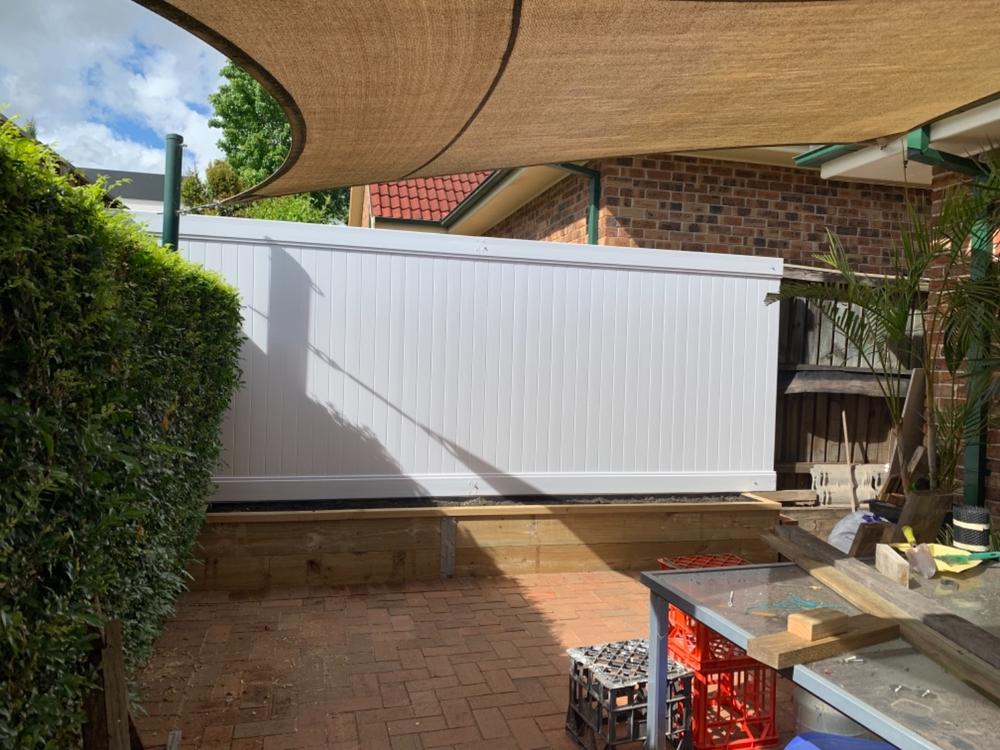 PVC - Full Privacy Fencing Panel Kit 2388mm wide x 1800mm high. (Posts Purchased Separately) - Customer Photo From richard t.
