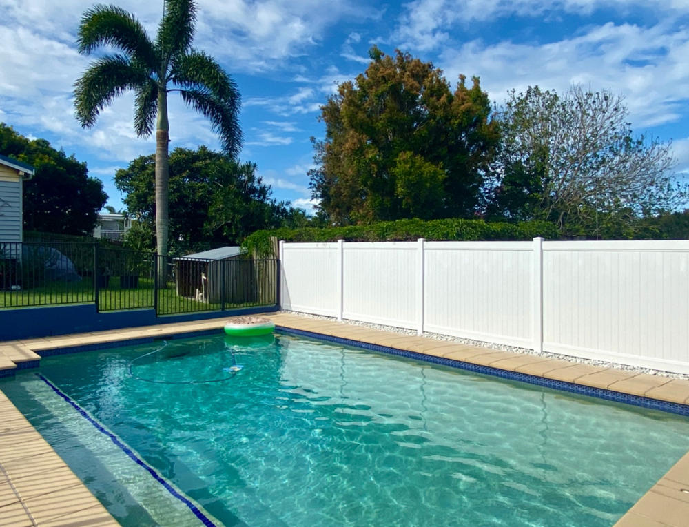 PVC - Full Privacy Fencing Panel Kit 2388mm wide x 1800mm high. (Posts Purchased Separately) - Customer Photo From Nicholas Stavropoulos
