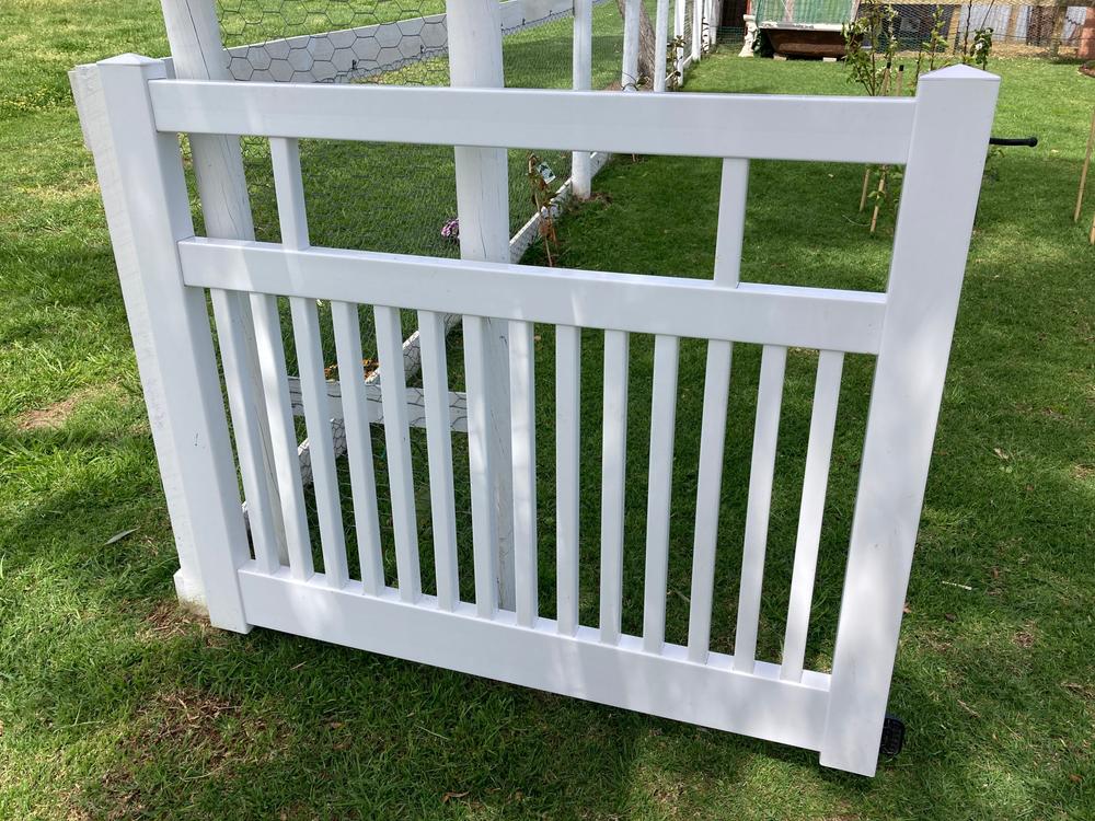 PVC Full Privacy Gate - 1000mm wide x 1850mm high - Fully assembled - Customer Photo From Simon