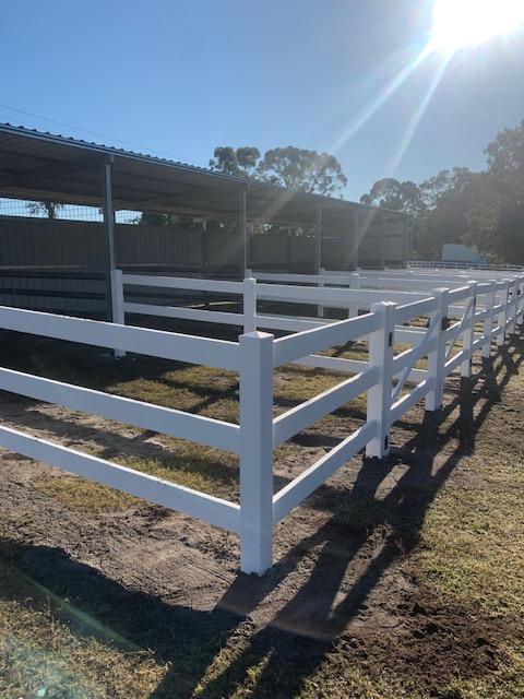PVC Post And Rail Fencing 2388mm wide x 1400mm high - Fencing Rails Pack - 3x Rails In A Pack - Posts Purchased Separately - Customer Photo From Kim Stevens 