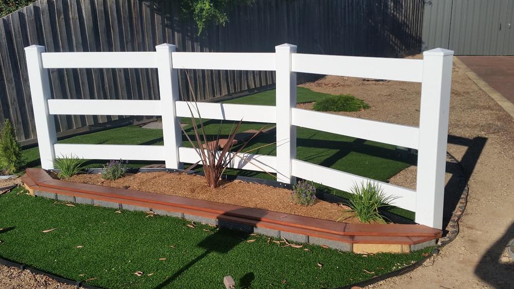 PVC Post And Rail Fencing 2388mm wide x 1400mm high - Fencing Rails Pack - 3x Rails In A Pack - Posts Purchased Separately - Customer Photo From john b.