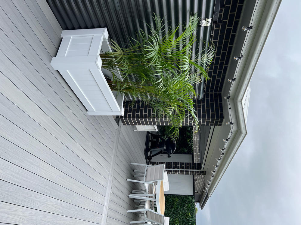 PVC Planter Box Premium Large In White - 1085mm long x 505mm wide - 500mm high - Customer Photo From Vicki Baird