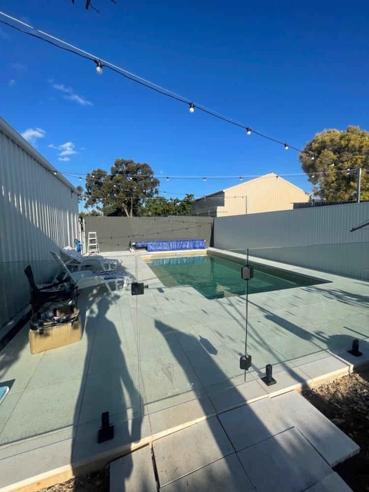 Frameless Glass Pool fencing Panels 12mm Thick, 1200mm high, Choose Your Glass Panel Width - Customer Photo From Josh B.