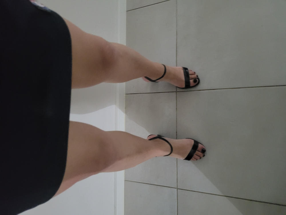 Vizzano 6262-474 Block Heel Sandal in Black Patent - Customer Photo From Melinda Speciale