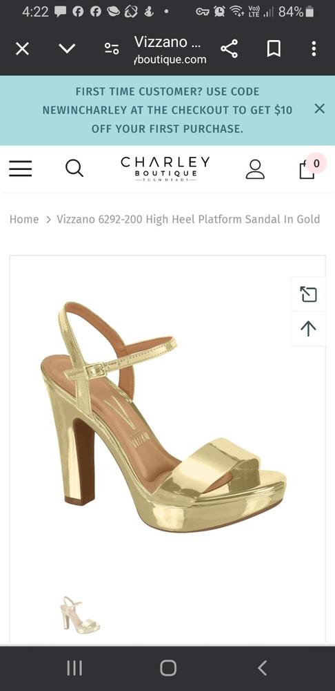 Vizzano 6292-200 High Heel Platform Sandal in Gold - Customer Photo From Rita Cassar