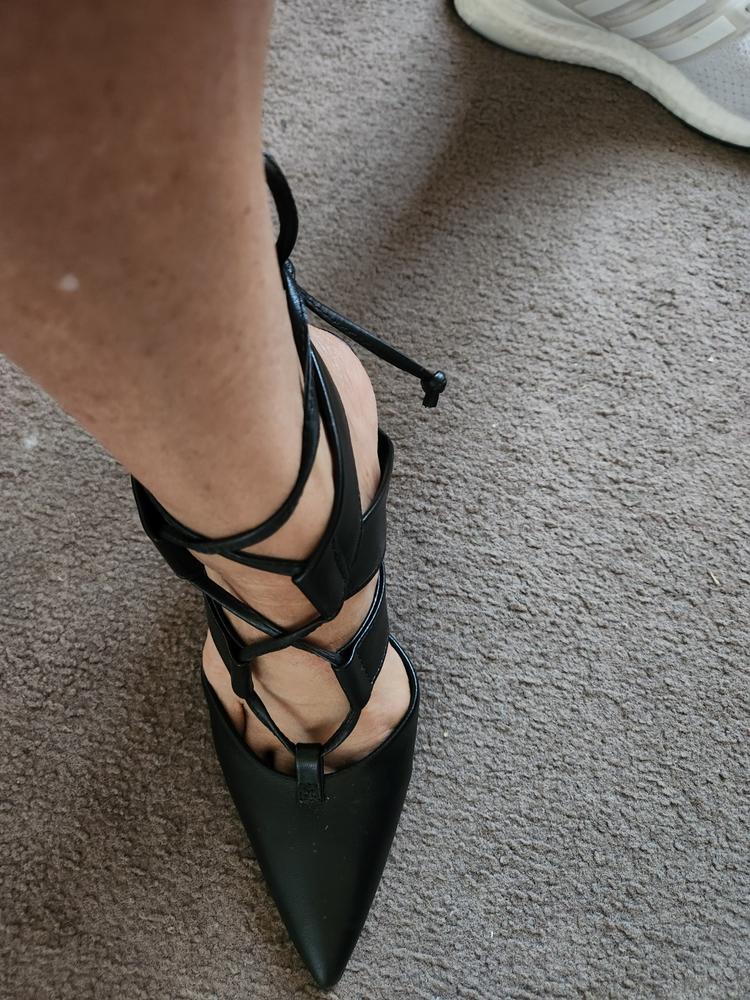 Beira Rio 4122-1478 Strappy Pointy Toe Pump in Black Napa - Customer Photo From Lisa Arenas