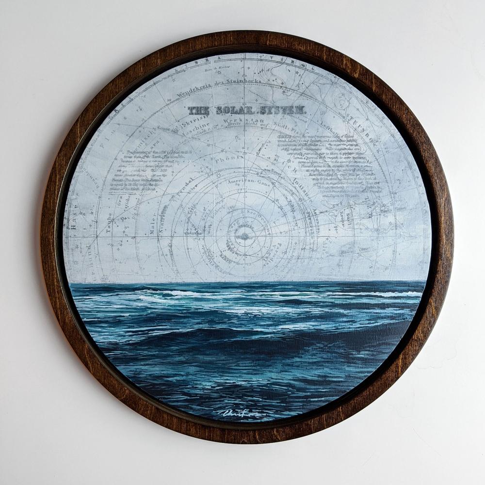 Trekell Round Floater Panel - Wooden Canvas + Frame - Customer Photo From Christina Keith