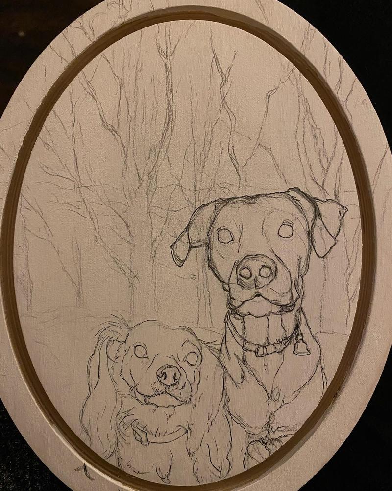 Trekell Oval Floater Panel - Wooden Canvas + Frame - Customer Photo From Cory