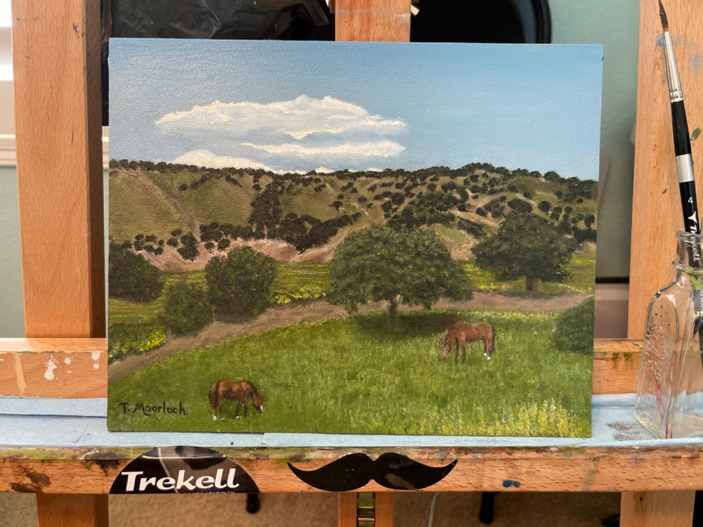 Trekell Golden Taklon Long Handle Artist Brushes - Synthetic Bristles for Acrylic and Oil Painting - Customer Photo From Trina Moorlach