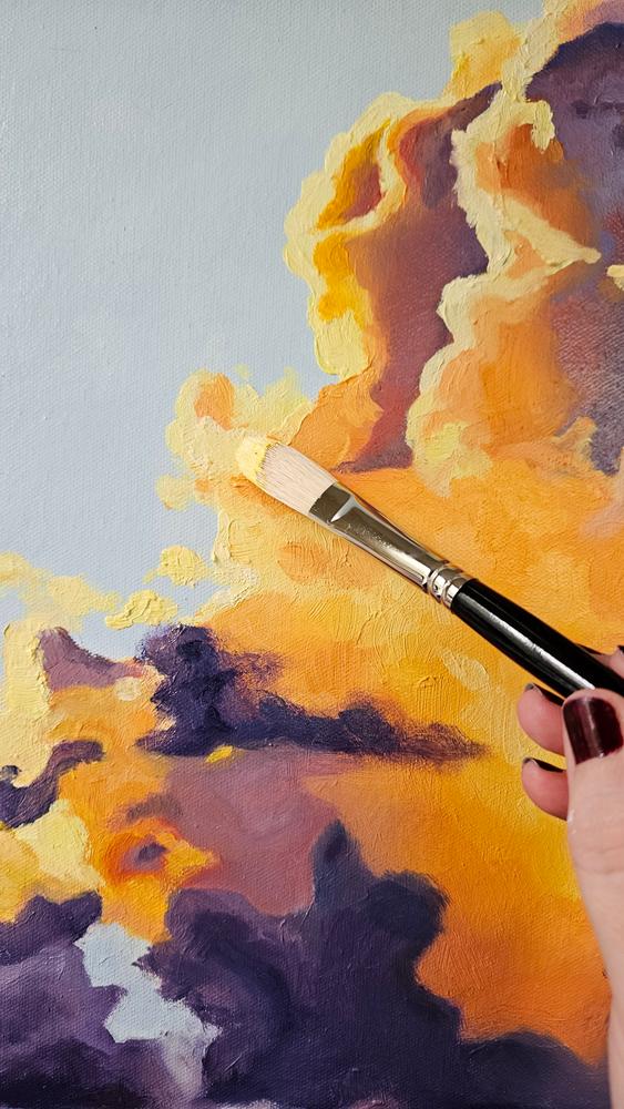 Trekell Hog Bristle Long Handle Artist Brushes for Oil Painting - Customer Photo From Cristin